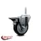 Service Caster 4 Inch Black Polyurethane Wheel Swivel 58 Inch Threaded Stem Caster with Brake SCC SCC-TS20S414-PPUB-BLK-PLB-58212 - alternate 2